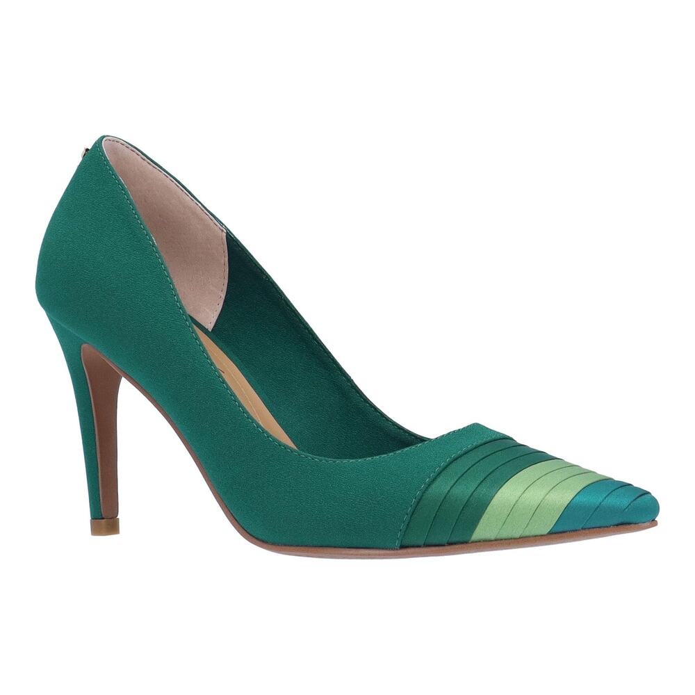 J. RENEE GARBINA - HEELS FOR WOMEN - KITTEN HEELS EMERALD 9.5 M (B)